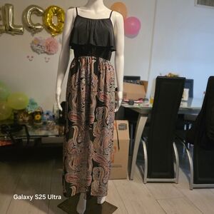 Sweet Storm Black and Multicolor Maxi Dress